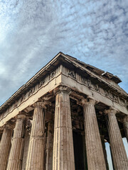 Obraz premium Details of the acropolis area temples ancient Greece.