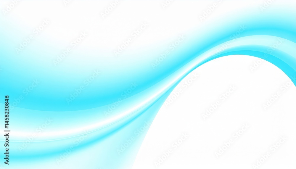 Poster flowing blue waves abstract background digital art calm environment dynamic viewpoint visual serenit