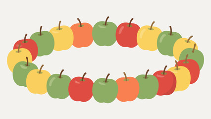 Fruit pattern, fruit vector pattern surrounds the boundary.