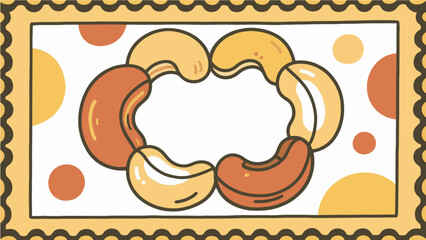 Fruit pattern, fruit vector pattern surrounds the boundary.