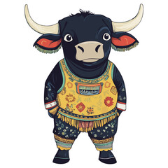 Fototapeta premium bullfighting, animal, vector, transparent background, cattle, nature, wildlife, big, isolated, ox, bovine