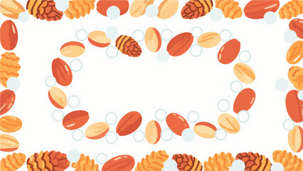 Fruit pattern, fruit vector pattern surrounds the boundary.