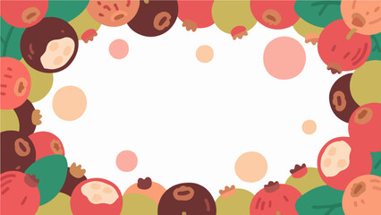Fruit pattern, fruit vector pattern surrounds the boundary.