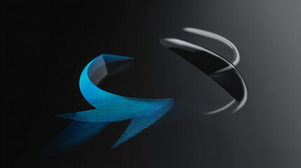 Bluetooth graphic with curved pointer inside, perfect for dental consonant or technology branding