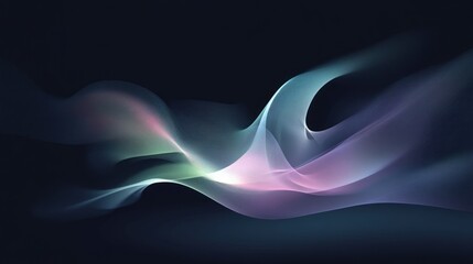 Obraz premium Flowing pastel waves abstract background design
