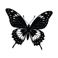 a butterfly motion captured mid vector art silhouette 