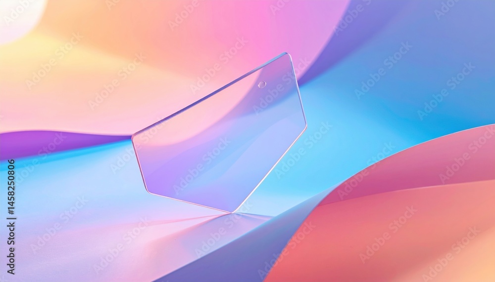 Poster abstract visual design with geometric shapes digital art colorful background creative environment mi