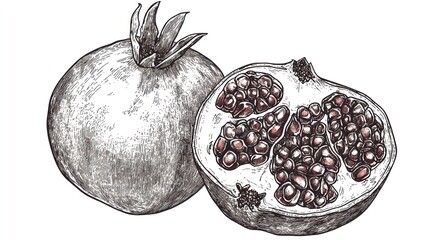 Hand-drawn pomegranate illustration (1)