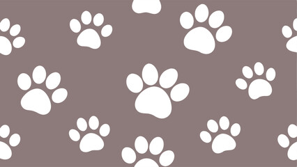 犬の足跡のパターン (Paw Prints Pattern. Vector Illustration)