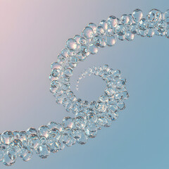 Abstract Swirling Bubbles Background on transparent background