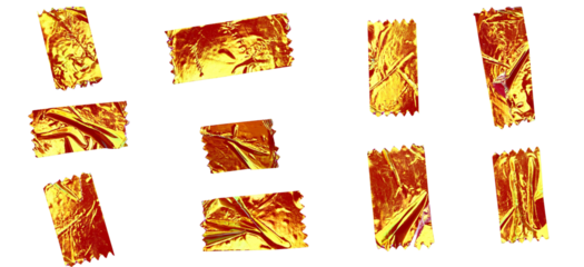 Abstract Shiny Foil Tape Strips Illustration for Scrapbooking and Decorative Design