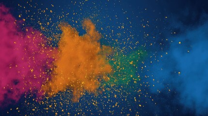 Vibrant Color Explosion: A Dynamic Abstract Art Print