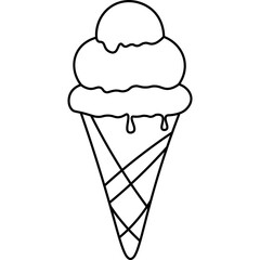 Outline Ice Cream Cone