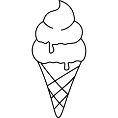 Outline Ice Cream Cone