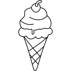 Outline Ice Cream Cone