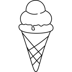Outline Ice Cream Cone