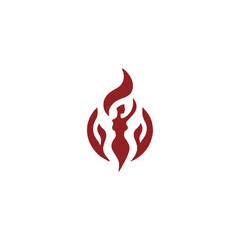 Fire goddess logo