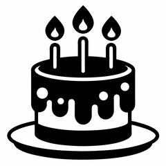 birthday cake with candles