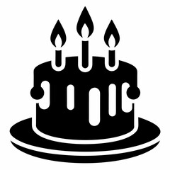 birthday cake vector illustration