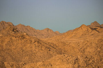sunset in the mountains of egypt