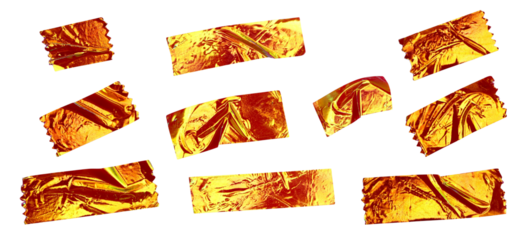 Abstract Shiny Foil Tape Strips Illustration for Scrapbooking and Decorative Design