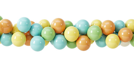 Balloon Garland on Isolated Background
