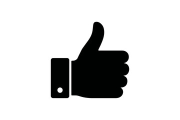 Thumbs up like icon vector positive feedback symbol