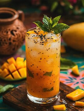 aam panna spritz with vibrant tones  video indian cocktail