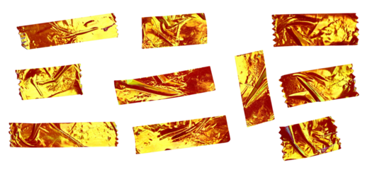 Abstract Shiny Foil Tape Strips Illustration for Scrapbooking and Decorative Design