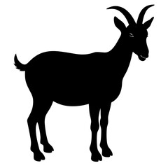 vector silhouette of a deer