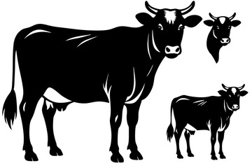 cow silhouette vector