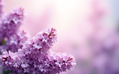 Stunning Floral spring background with purple lilac flowers. High quality