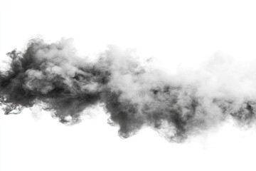 Fototapeta premium Abstract smoke cloud against white background