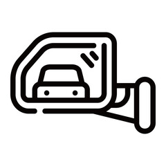 side miror Line Icon