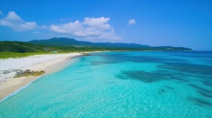 Obraz premium Tropical Beach Paradise: Turquoise Waters and White Sands