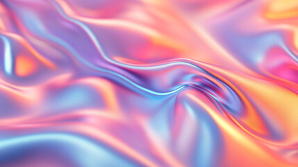 Fototapeta premium Sunset Wave Backgro Pastels Fluid Iridescent Metallic