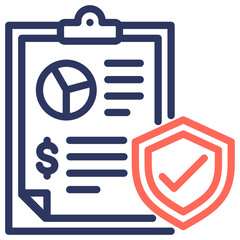 Fototapeta premium Financial Protection Icon