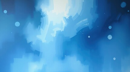Obraz premium Abstract artwork evokes a serene, ethereal atmosphere through blended blues and soft diffused light