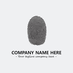 Naklejka premium Fingerprint logo company design vector illustration