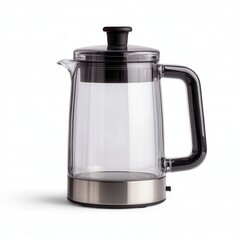 Elegant Glass French Press Coffee Maker with Stainless Steel Accents