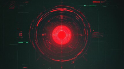 Glowing red digital interface abstract technology background