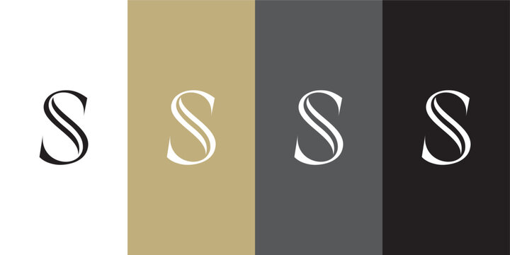 Luxury letter SS logo template, Double S icon.Letter S S icon logo design template.creative initial S S symbol.SS icon.