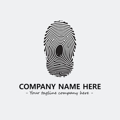 Naklejka premium Fingerprint logo company design vector illustration