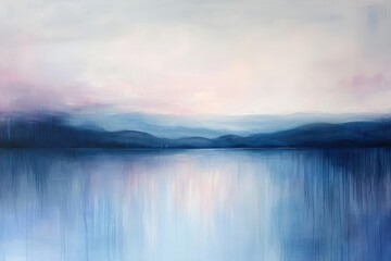 Fototapeta premium Tranquil Abstract Landscape with Soft Hues and Gentle Reflections