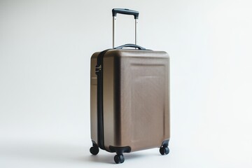Compact and durable suitcase designed for modern travel and effortless mobility in any location, Compact and durable suitcase, ideal for modern travelers, against a white setting