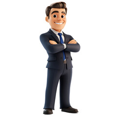 Confident Professional: A distinguished male figure confidently poses, exuding authority and competence, perfect for any professional endeavor or corporate campaign.