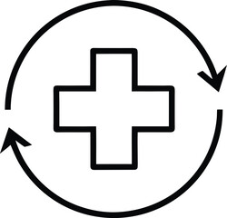 Obraz premium First aid kit icon vector illustration on transparent background.