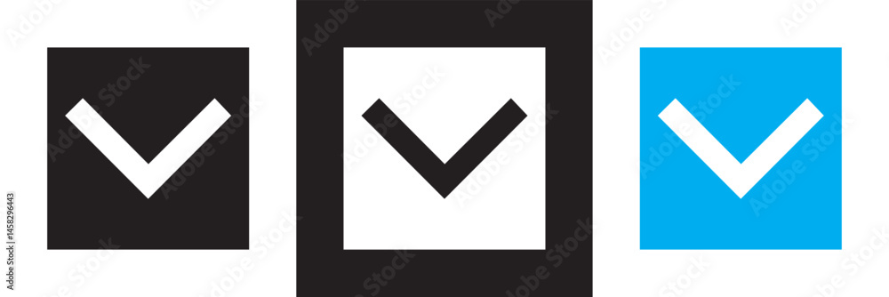 Poster expand down icon. vector for websites, mobile interfaces, presentations, banner, visual branding etc