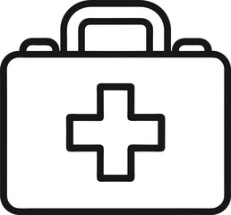 Medical kit box icon vector illustration on transparent background.