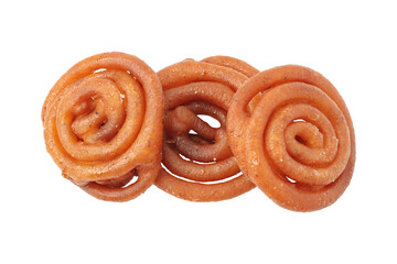 Sweet shahi jalebi isolated on transparent background